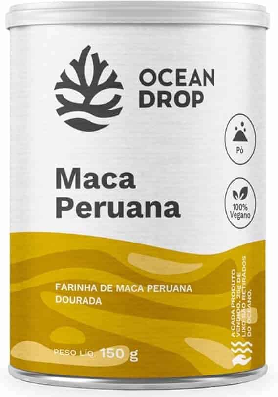 Ocean-Drop-Maca-Peruana-Dourada-em-Po-100-Vegano-150g.jpg Ocean Drop Maca Peruana Dourada em Pó, 100% Vegano, 150g - Imagem 1